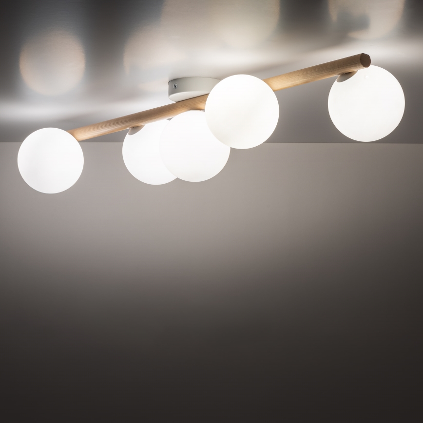 Lampa sufitowa ELYON 5xG9/40W/230V biała/sosna
