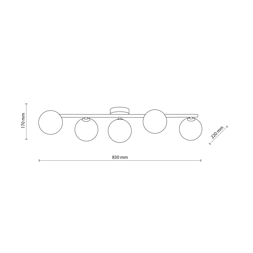 Lampa sufitowa ELYON 5xG9/40W/230V biała/sosna