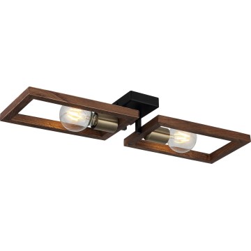 Lampa sufitowa ERA 2xE27/40W/230V brązowa