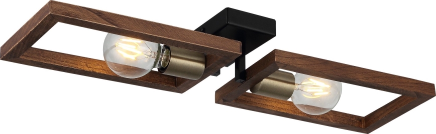Lampa sufitowa ERA 2xE27/40W/230V brązowa