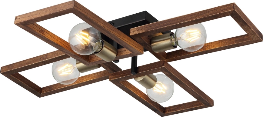 Lampa sufitowa ERA 4xE27/40W/230V brązowa