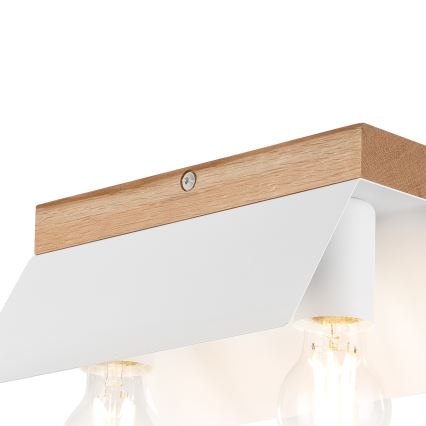 Lampa sufitowa ESME 2xE27/15W/230V biała/dąb