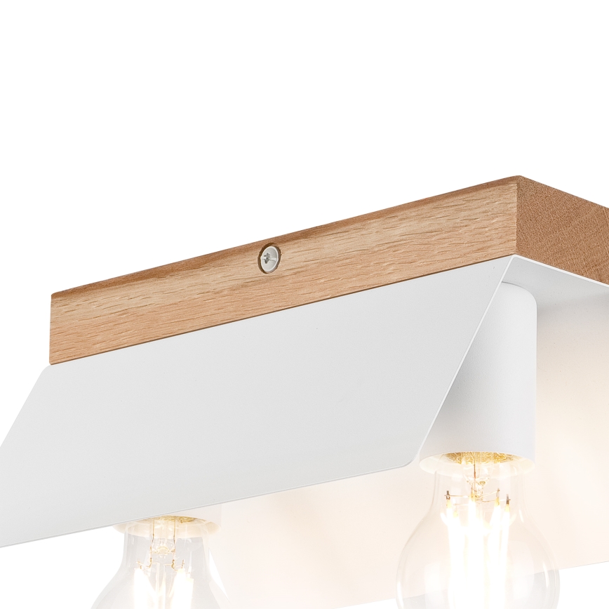 Lampa sufitowa ESME 2xE27/15W/230V biała/dąb