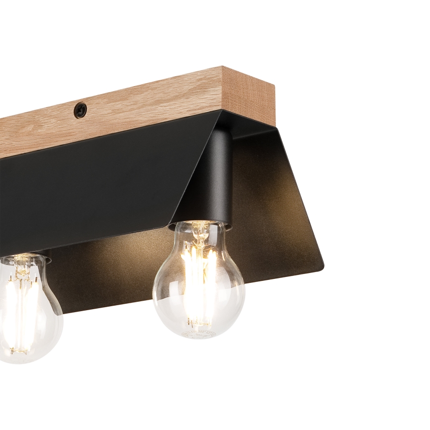 Lampa sufitowa ESME 2xE27/15W/230V czarna/dąb