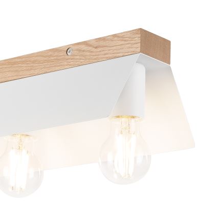 Lampa sufitowa ESME 3xE27/15W/230V biała/dąb