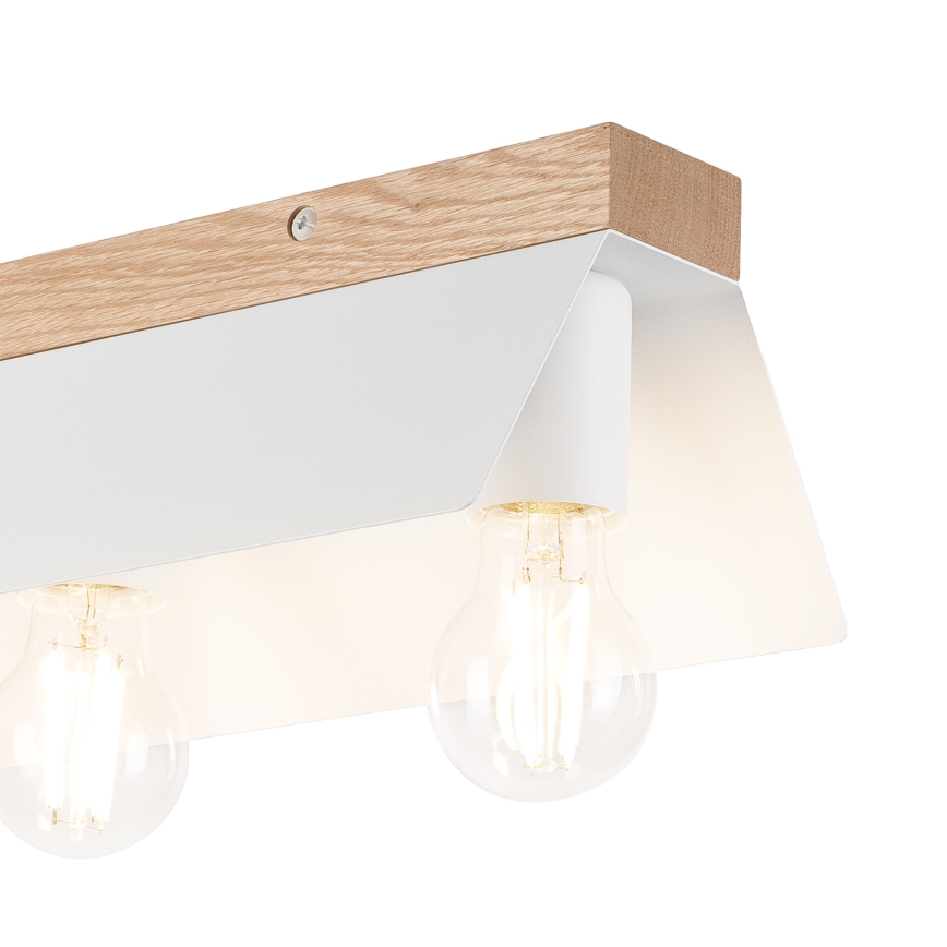 Lampa sufitowa ESME 3xE27/15W/230V biała/dąb
