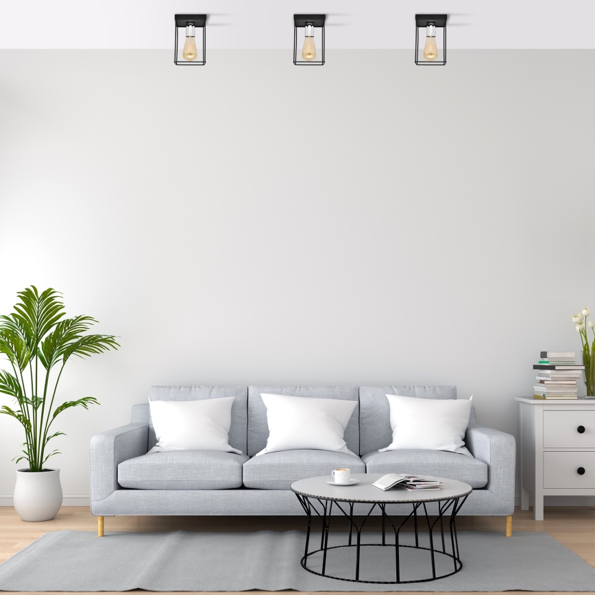 Lampa sufitowa FINN 1xE27/15W/230V czarna/chrom błyszczący