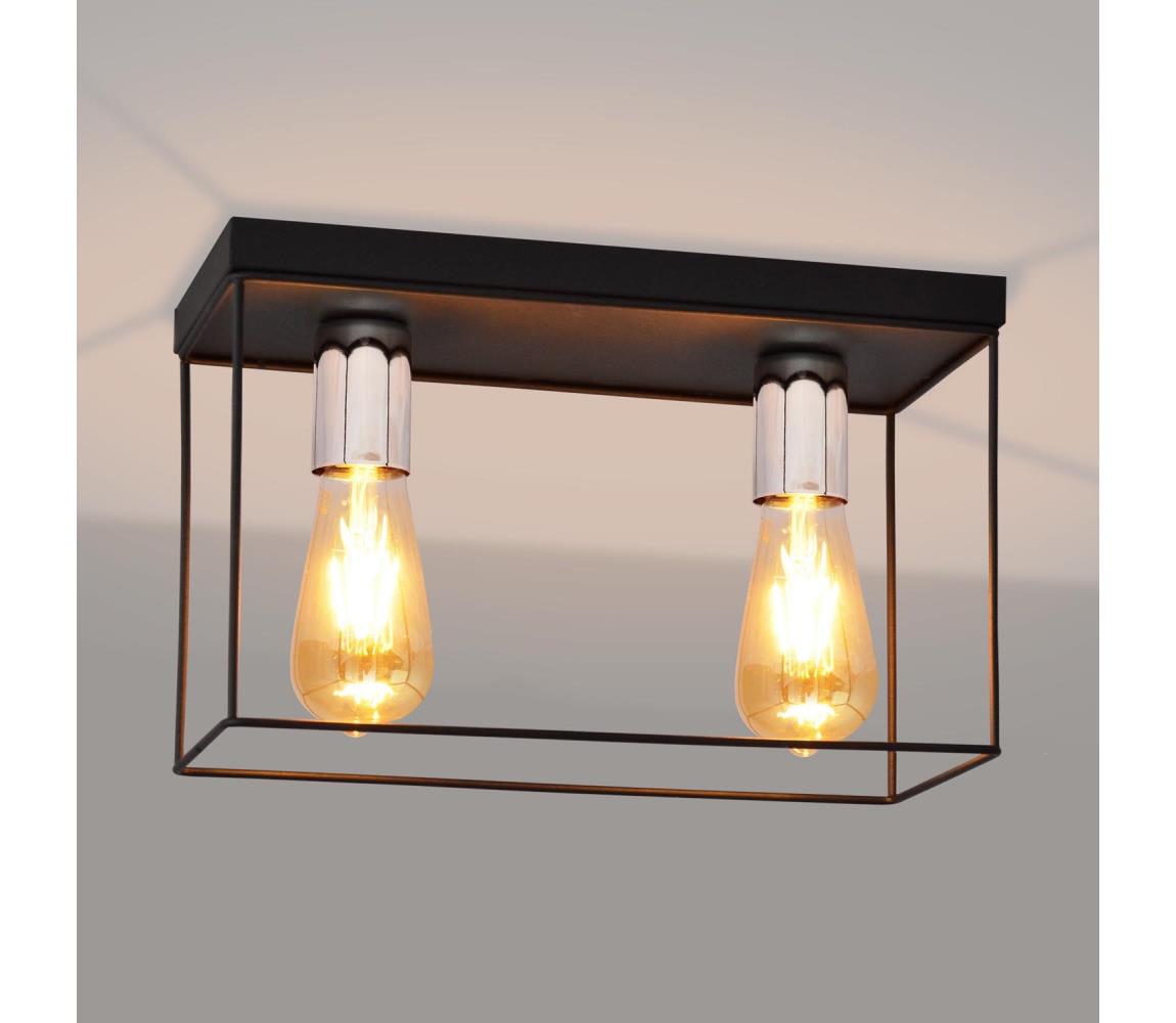 Lampa sufitowa FINN 2xE27/15W/230V czarna/chrom