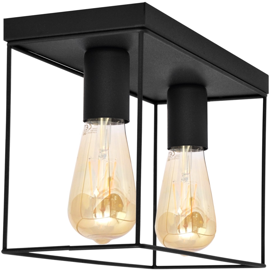 Lampa sufitowa FINN 2xE27/15W/230V czarna