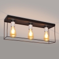 Lampa sufitowa FINN 3xE27/15W/230V czarna/chrom błyszczący
