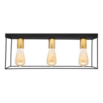 Lampa sufitowa FINN 3xE27/15W/230V czarna/złota