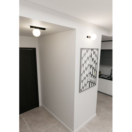 Lampa sufitowa FIT 1xE14/10W/230V czarna/biała