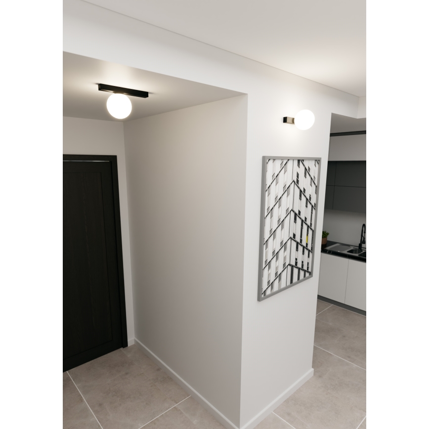 Lampa sufitowa FIT 1xE14/10W/230V czarna/biała