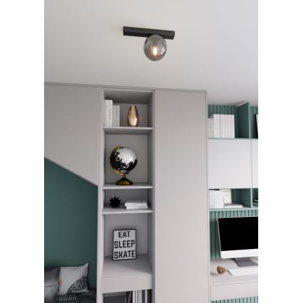 Lampa sufitowa FIT 1xE14/10W/230V czarna/szara