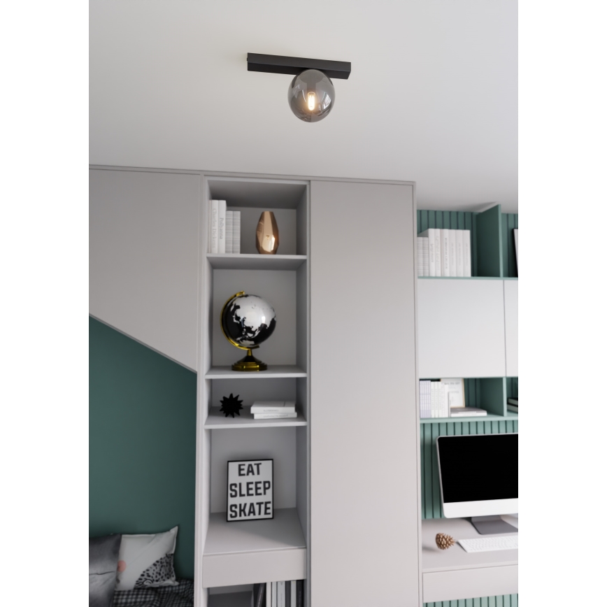 Lampa sufitowa FIT 1xE14/10W/230V czarna/szara
