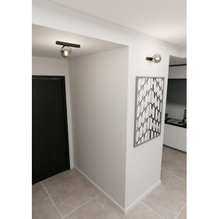 Lampa sufitowa FIT 1xE14/10W/230V czarna/szara