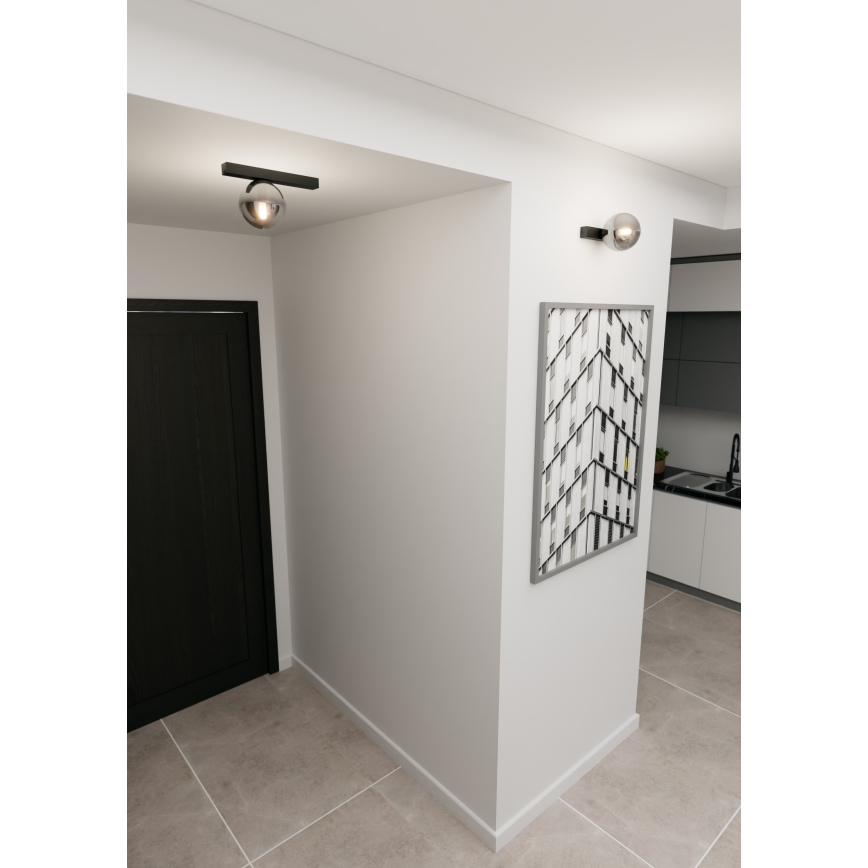 Lampa sufitowa FIT 1xE14/10W/230V czarna/szara