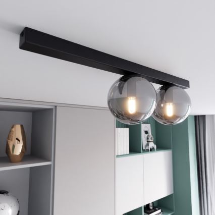 Lampa sufitowa FIT 2xE14/10W/230V czarna/szara