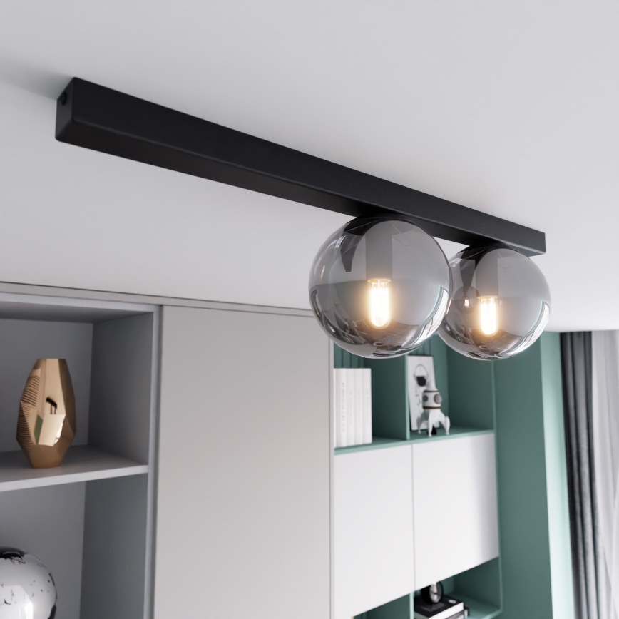 Lampa sufitowa FIT 2xE14/10W/230V czarna/szara