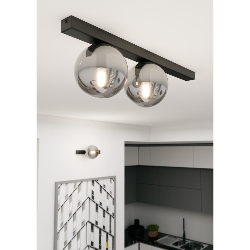 Lampa sufitowa FIT 2xE14/10W/230V czarna/szara