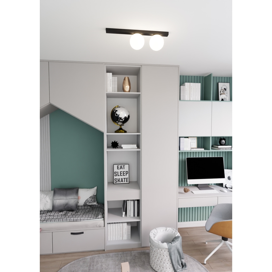 Lampa sufitowa FIT 2xE14/10W/230V czarne/białe