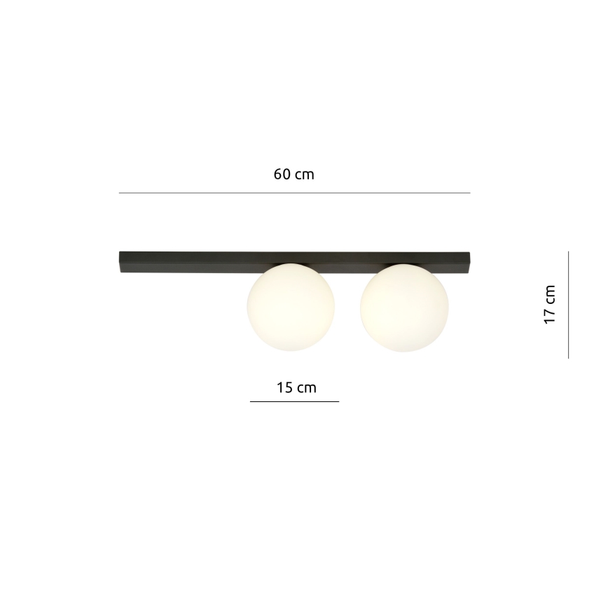 Lampa sufitowa FIT 2xE14/10W/230V czarne/białe