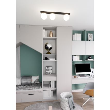 Lampa sufitowa FIT 3xE14/10W/230V czarna/biała
