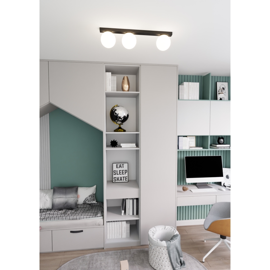Lampa sufitowa FIT 3xE14/10W/230V czarna/biała