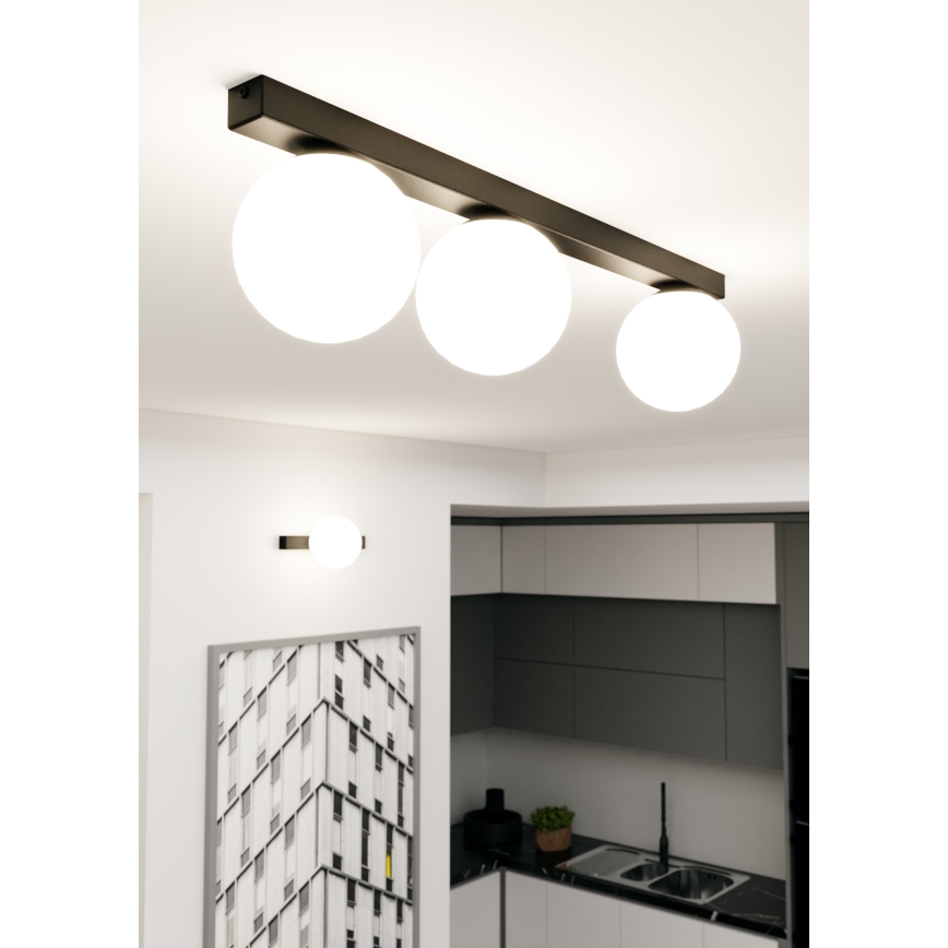 Lampa sufitowa FIT 3xE14/10W/230V czarna/biała