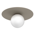 Lampa sufitowa FLAT 1xE27/15W/230V śr. 35 cm beżowa