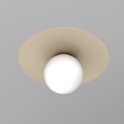 Lampa sufitowa FLAT 1xE27/15W/230V śr. 35 cm beżowa