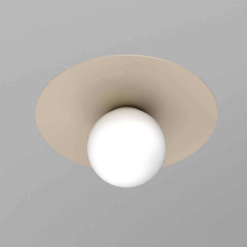 Lampa sufitowa FLAT 1xE27/15W/230V śr. 35 cm beżowa