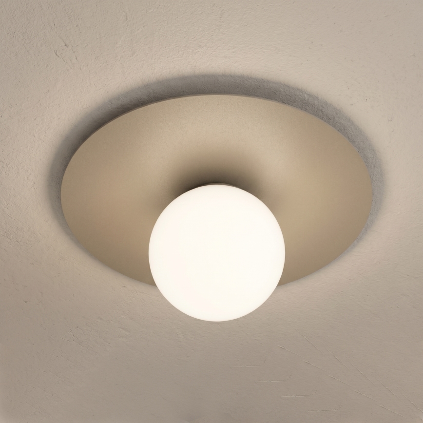 Lampa sufitowa FLAT 1xE27/15W/230V śr. 35 cm beżowa