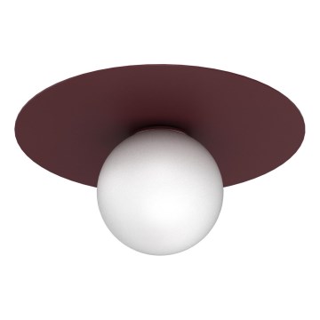 Lampa sufitowa FLAT 1xE27/15W/230V Ø 35 cm bordowa