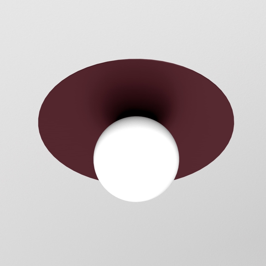 Lampa sufitowa FLAT 1xE27/15W/230V Ø 35 cm bordowa