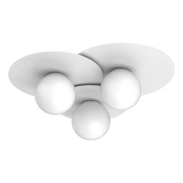 Lampa sufitowa FLAT 3xE27/15W/230V 55x60 cm biała