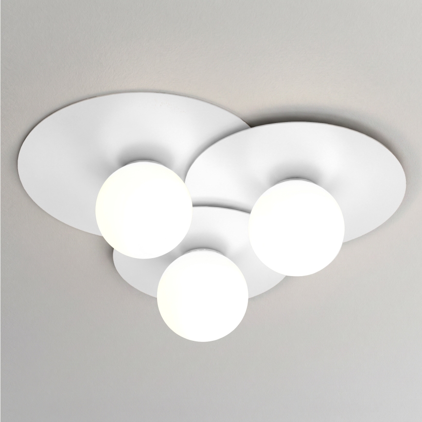 Lampa sufitowa FLAT 3xE27/15W/230V 55x60 cm biała