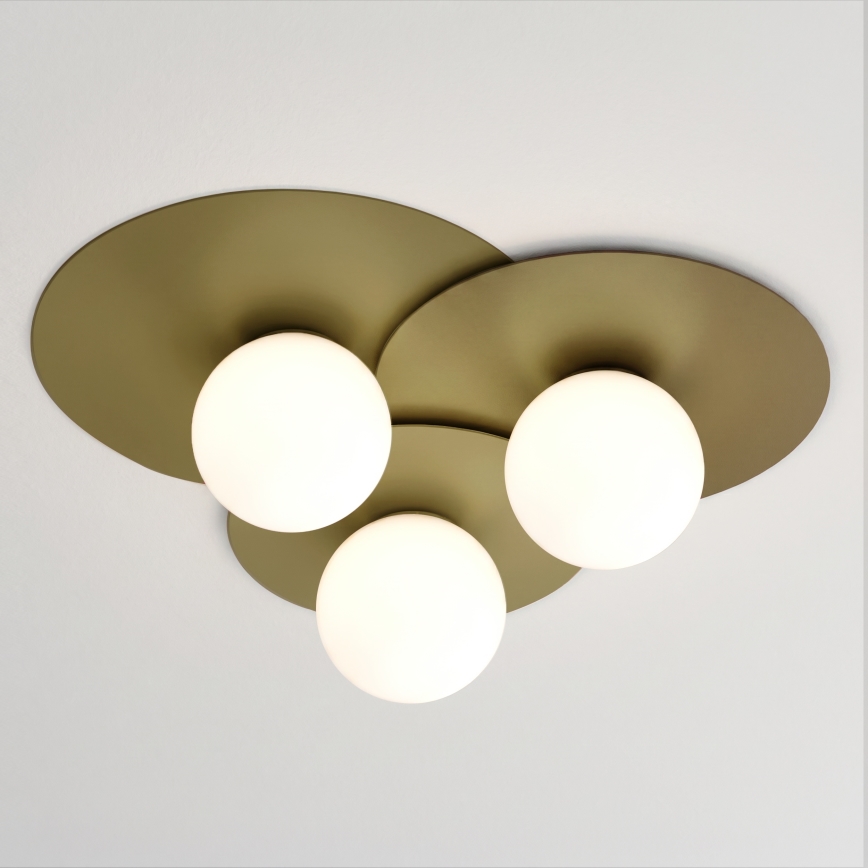 Lampa sufitowa FLAT 3xE27/15W/230V 55x60 cm złota