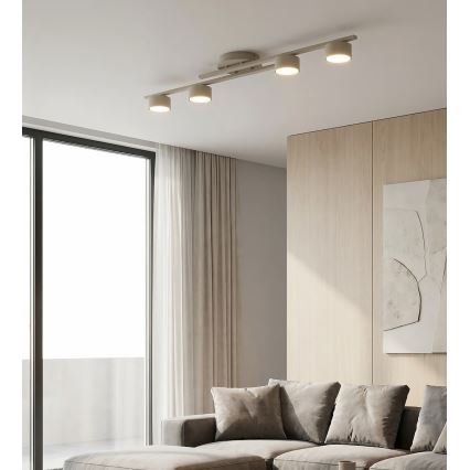 Lampa sufitowa FRAGMENT 4xGX53/12W/230V beżowa