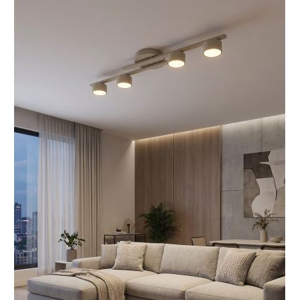 Lampa sufitowa FRAGMENT 4xGX53/12W/230V beżowa