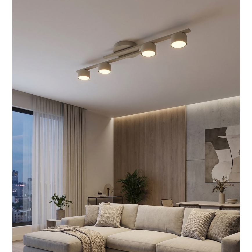 Lampa sufitowa FRAGMENT 4xGX53/12W/230V beżowa
