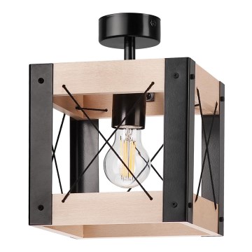 Lampa sufitowa FRIDA 1xE27/60W/230V czarne/beżowe buk