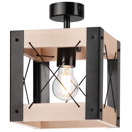 Lampa sufitowa FRIDA 1xE27/60W/230V czarne/beżowe buk