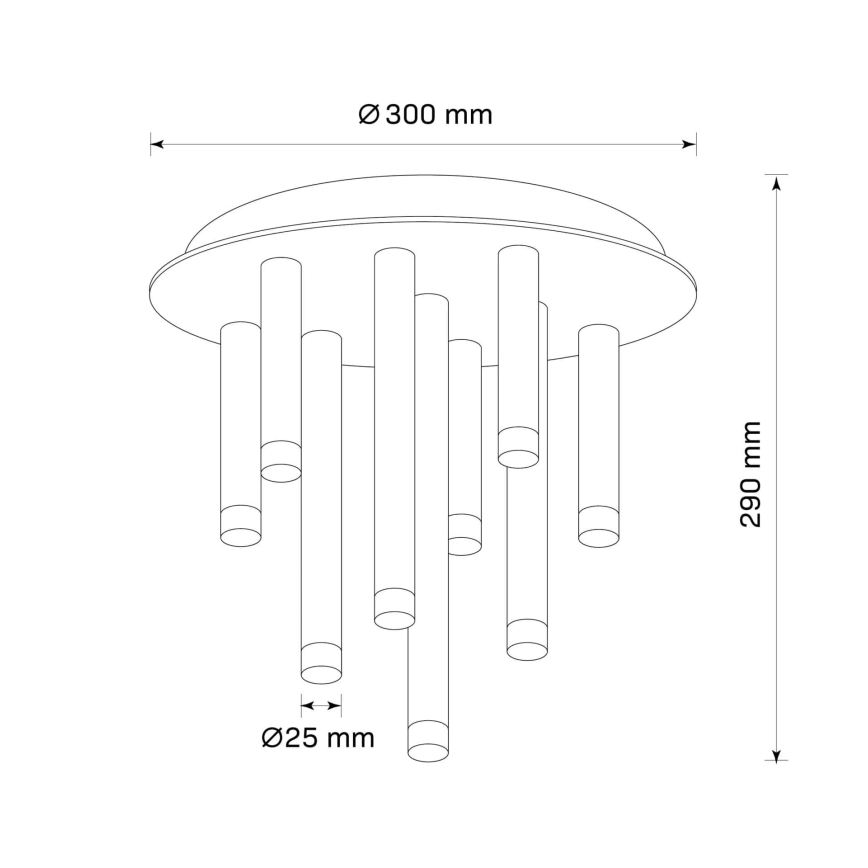 Lampa sufitowa GLAM 9xG9/8W/230V złota