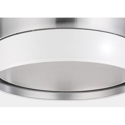 Lampa sufitowa HILTON 3xE27/15W/230V śr. 45 cm biała/chrom błyszczący