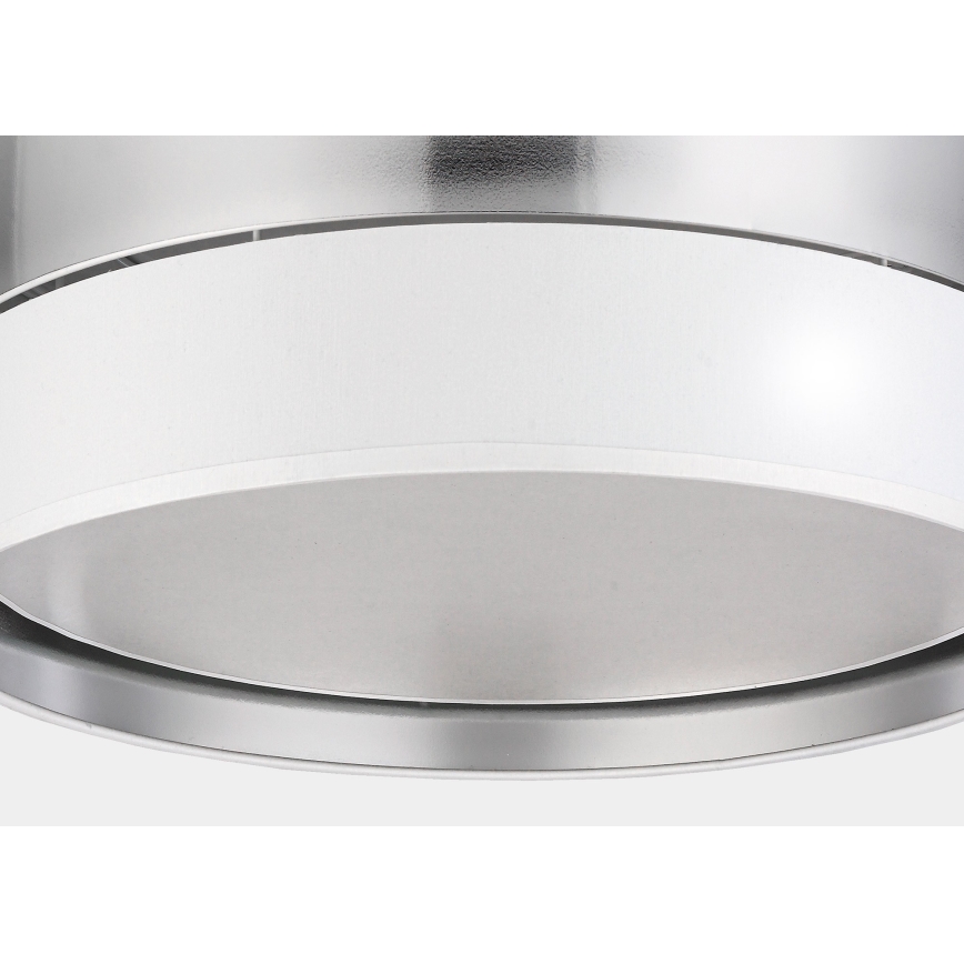 Lampa sufitowa HILTON 3xE27/15W/230V śr. 45 cm biała/chrom błyszczący