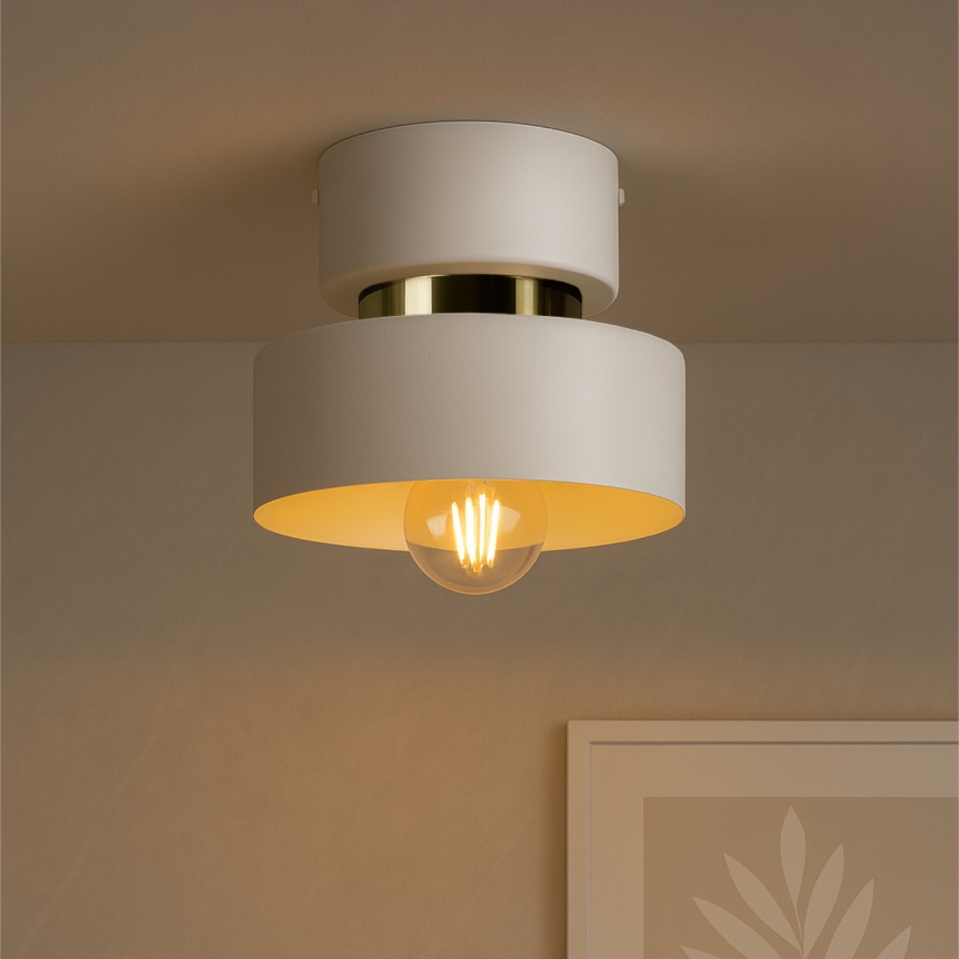Lampa sufitowa IGNIA 1xE27/60W/230V biała/złota