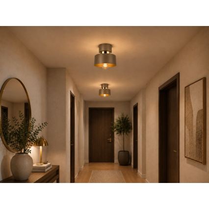 Lampa sufitowa IGNIA 1xE27/60W/230V brązowa/złota