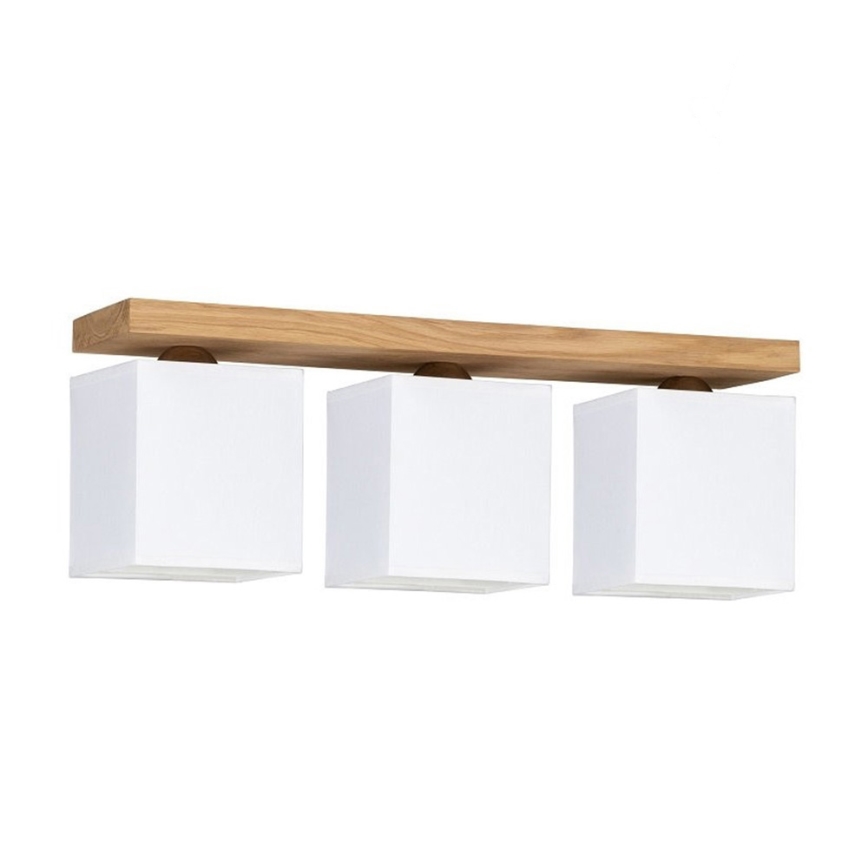 Lampa sufitowa INGER 3xE27/25W/230V dąb