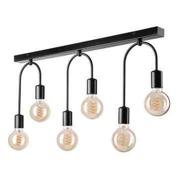 Lampa sufitowa JANO 6xE27/15W/230V czarna